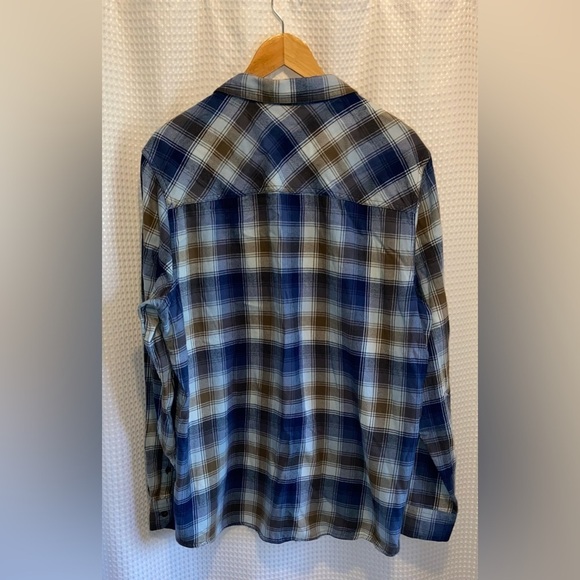 2/49$ Men’s TOAD&CO plaid slim fit buttoned organic cotton flannel shirt size XL - Picture 8 of 9